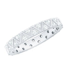 Diamond Band Ring in Surface Prong Set Natural - ( HI-SI ) - Rosec Jewels