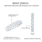 Diamond Band Ring in Surface Prong Set Natural - ( HI-SI ) - Rosec Jewels