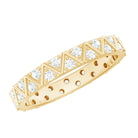 Diamond Band Ring in Surface Prong Set Natural - ( HI-SI ) - Rosec Jewels