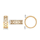 Vintage Inspired Diamond Wide Wedding Band for Women Natural - ( HI-SI ) - Rosec Jewels