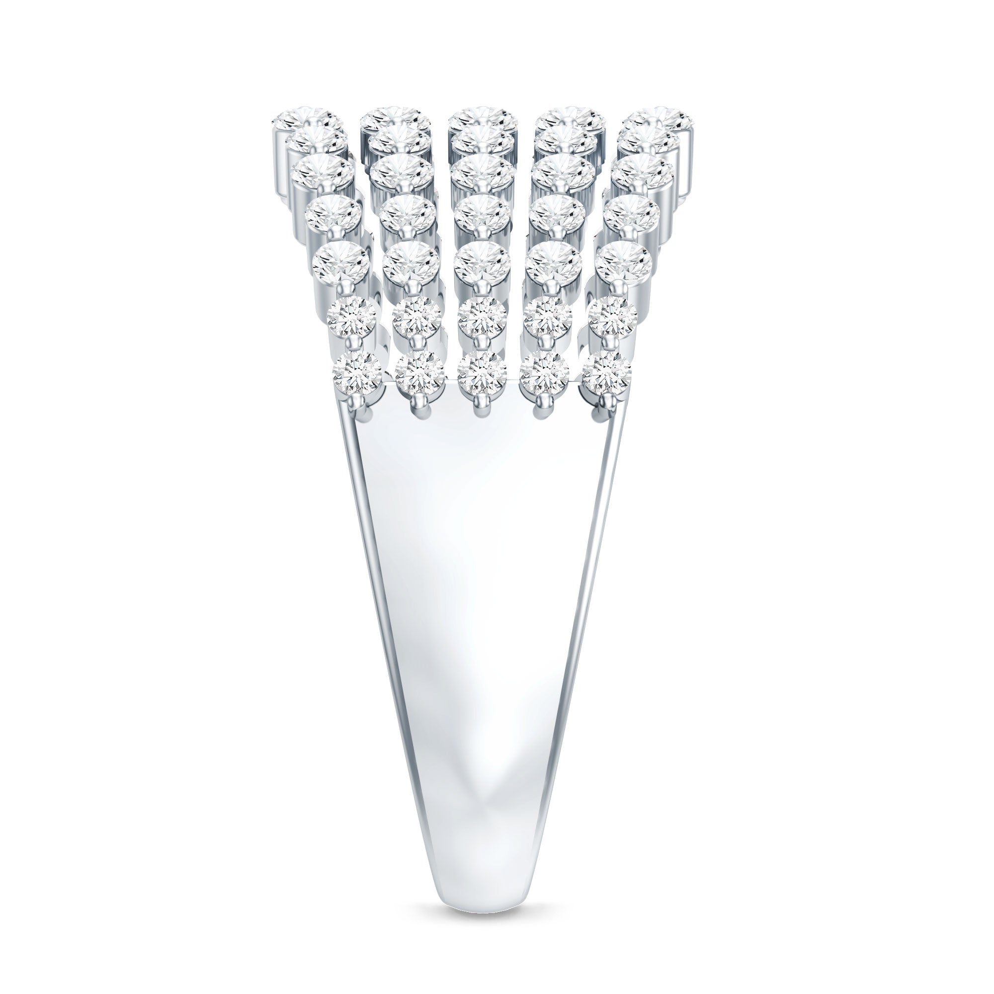 Lab Grown Diamond Statement Wedding Band for Women Lab - ( EF-VS ) - Rosec Jewels