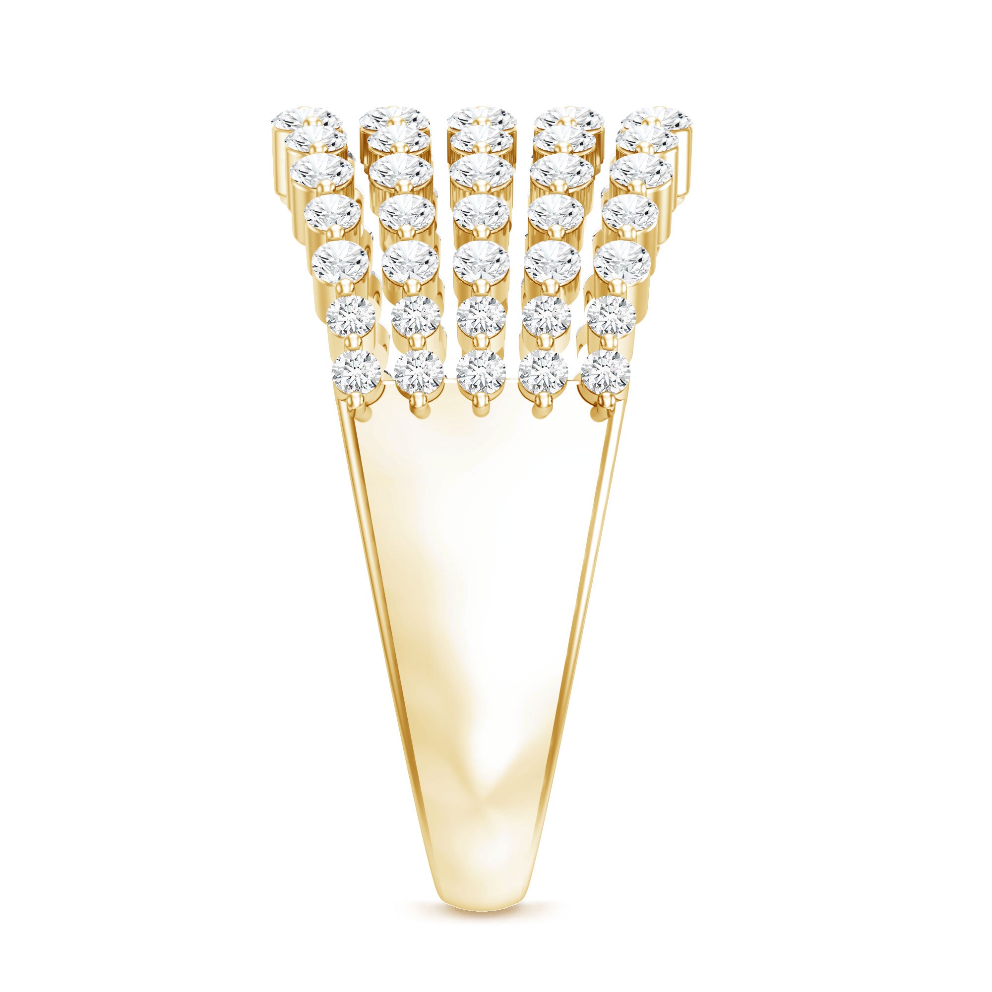 Lab Grown Diamond Statement Wedding Band for Women Lab - ( EF-VS ) - Rosec Jewels