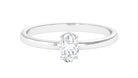 Natural Oval Diamond Solitaire Promise Ring with Certificate Natural - ( HI-SI ) - Rosec Jewels