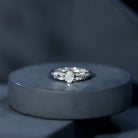 Natural Oval Cut Diamond Solitaire Engagement Ring Natural - ( HI-SI ) - Rosec Jewels