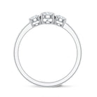 Natural Diamond 3 Stone Engagement Ring with Certificate Natural - ( HI-SI ) - Rosec Jewels