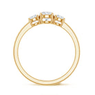 Natural Diamond 3 Stone Engagement Ring with Certificate Natural - ( HI-SI ) - Rosec Jewels