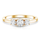 Natural Diamond 3 Stone Engagement Ring with Certificate Natural - ( HI-SI ) - Rosec Jewels