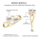 Rosec Jewels-Cultured Freshwater Pearl Toi Et Moi Engagement Ring with Diamond