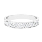 Certified Natural Diamond Wedding Band Ring for Women Natural - ( HI-SI ) - Rosec Jewels