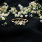 Round Cut Diamond Nature Engagement Ring Natural - ( HI-SI ) - Rosec Jewels