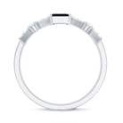 Genuine Black Onyx and Diamond Half Eternity Wedding Band AAA - Rosec Jewels