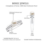 2 Carat Freshwater Pearl Engagement Ring with Diamond for Women AAA - Rosec Jewels