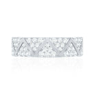 Certified Diamond Designer Wedding Band Ring Natural - ( HI-SI ) - Rosec Jewels