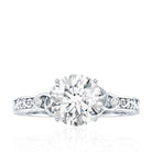 Antique Looking Round Moissanite Celtic Knot Engagement Ring D-VS1 - Rosec Jewels