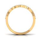 Round and Baguette Cut Zircon Classic Wedding Band Ring AAAA - Rosec Jewels
