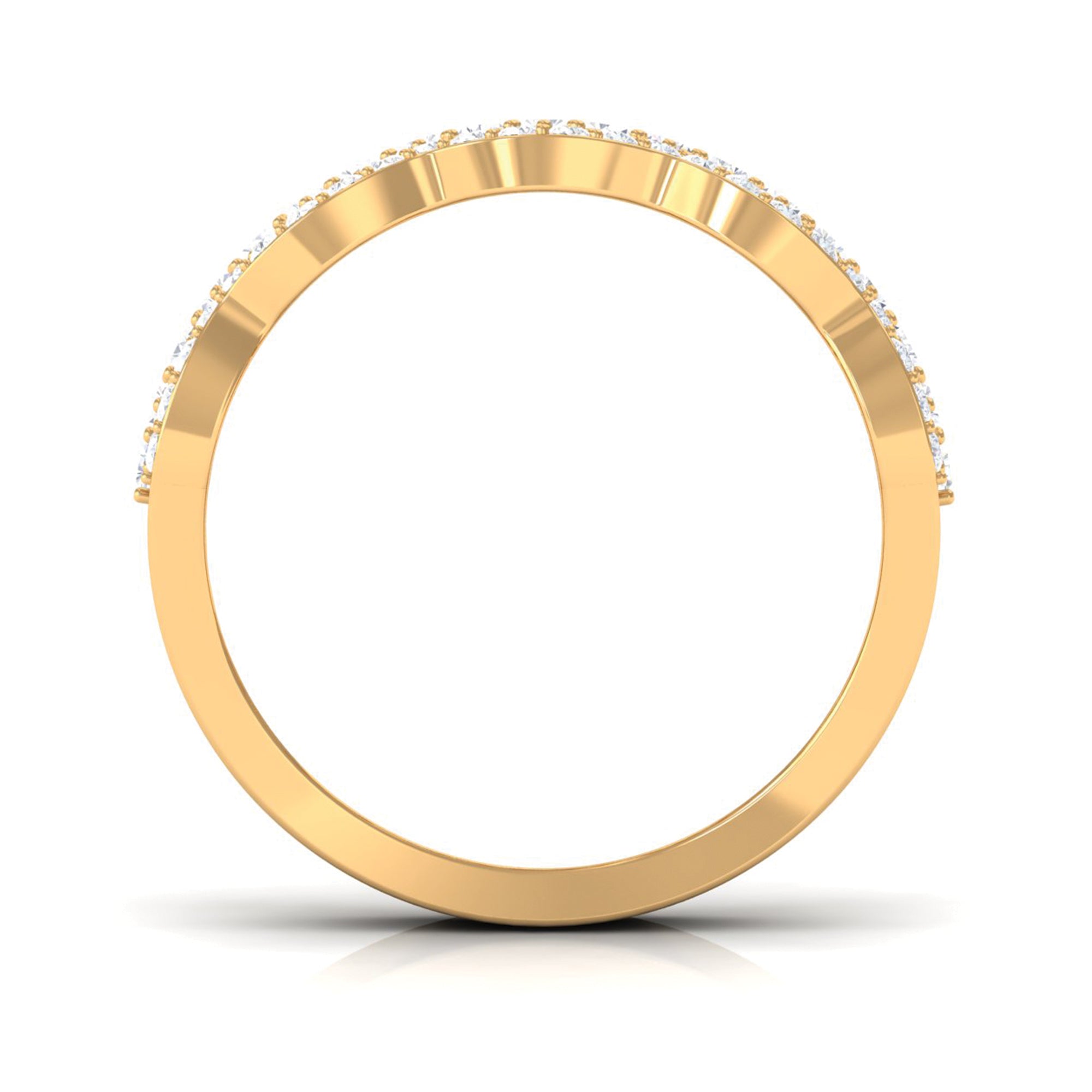 Round and Baguette Cut Zircon Classic Wedding Band Ring AAAA - Rosec Jewels