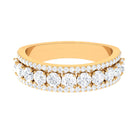 Cubic Zirconia Eternity Wedding Band Ring AAAA - Rosec Jewels