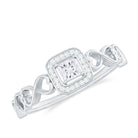 1/2 CT Infinity Heart Cubic Zirconia Engagement Ring AAAA - Rosec Jewels