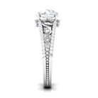 Solitaire 1 Carat Cubic Zirconia Vintage Looking Engagement Ring AAAA - Rosec Jewels