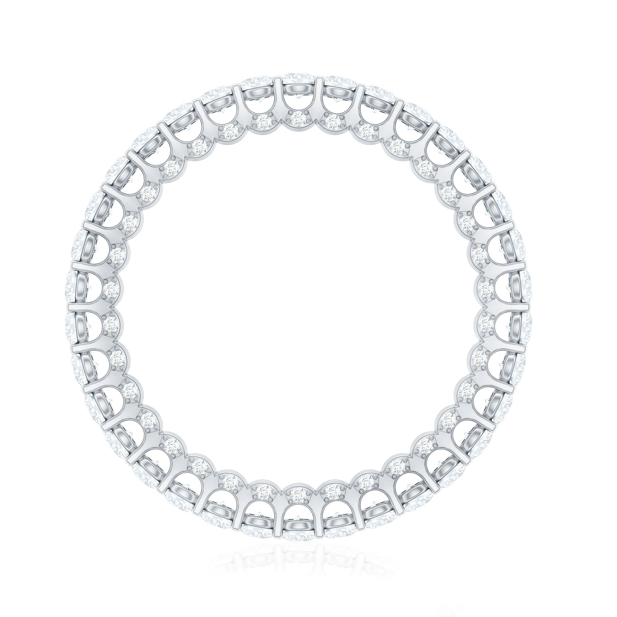 Classic Zircon Full Eternity Band Ring AAAA - Rosec Jewels