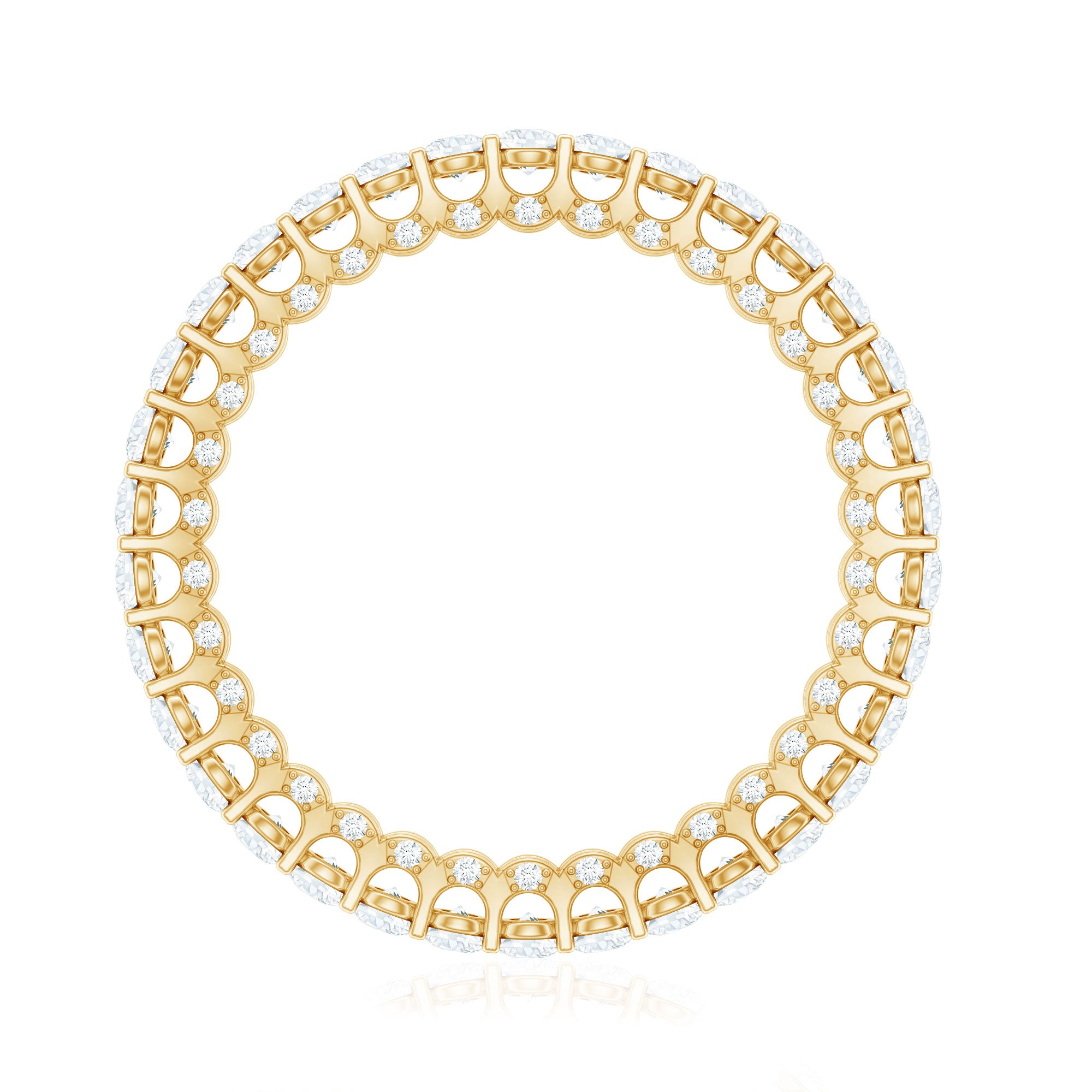 Classic Zircon Full Eternity Band Ring AAAA - Rosec Jewels