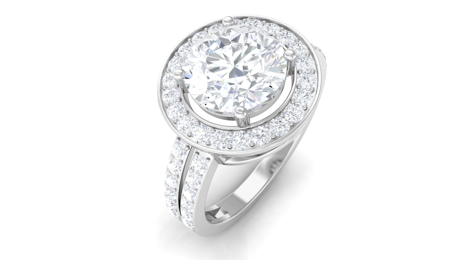 3.25 CT Classic Cubic Zirconia Engagement Ring AAAA - Rosec Jewels