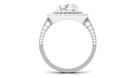 Cubic Zirconia Double Halo Engagement Ring AAAA - Rosec Jewels
