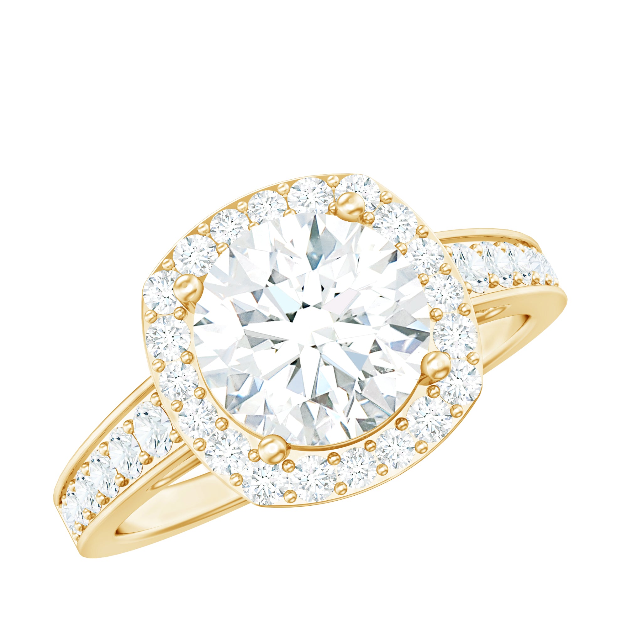 Cubic Zirconia Vintage Inspired Engagement Ring AAAA - Rosec Jewels