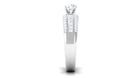 Certified Cubic Zirconia Statement Engagement Ring AAAA - Rosec Jewels