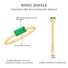 Rosec Jewels-East West Set Baguette Cut Emerald May Birthstone Ring