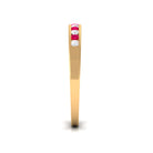 Minimal Ruby Diamond Ring in Channel Set AAA - Rosec Jewels