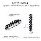 Round Cut Black Onyx Cluster Wedding Band for Women AAA - Rosec Jewels
