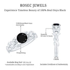 Nature Inspired Black Onyx and Diamond Engagement Ring AAA - Rosec Jewels