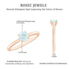 Certified Real Ethiopian Opal October Birthstone Ring AAA - Rosec Jewels