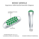 Natural Emerald Thick Band Ring with Certificate AAA - Rosec Jewels