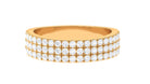 1.50 CT Certified Zircon Semi Eternity Ring in Pave Setting AAAA - Rosec Jewels