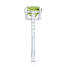 Natural 2 Carat Peridot Engagement Ring with Diamond AAA - Rosec Jewels