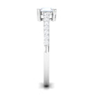 Natural Moonstone Solitaire Promise Ring with Diamond AAA - Rosec Jewels