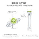 2 Carat Peridot Double Band Engagement Ring with Diamond AAA - Rosec Jewels