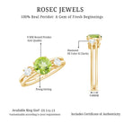 2 Carat Peridot Double Band Engagement Ring with Diamond AAA - Rosec Jewels