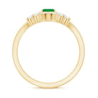 Certified Real Emerald Diamond Emerald Cut Engagement Ring and Wedding Band AAA - Rosec Jewels