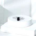 Certified 1.6 Carat Lab Grown Black Diamond Emerald Cut Engagement Ring with White Diamond Split Shank AAAA ( Synthetic ) - Rosec Jewels
