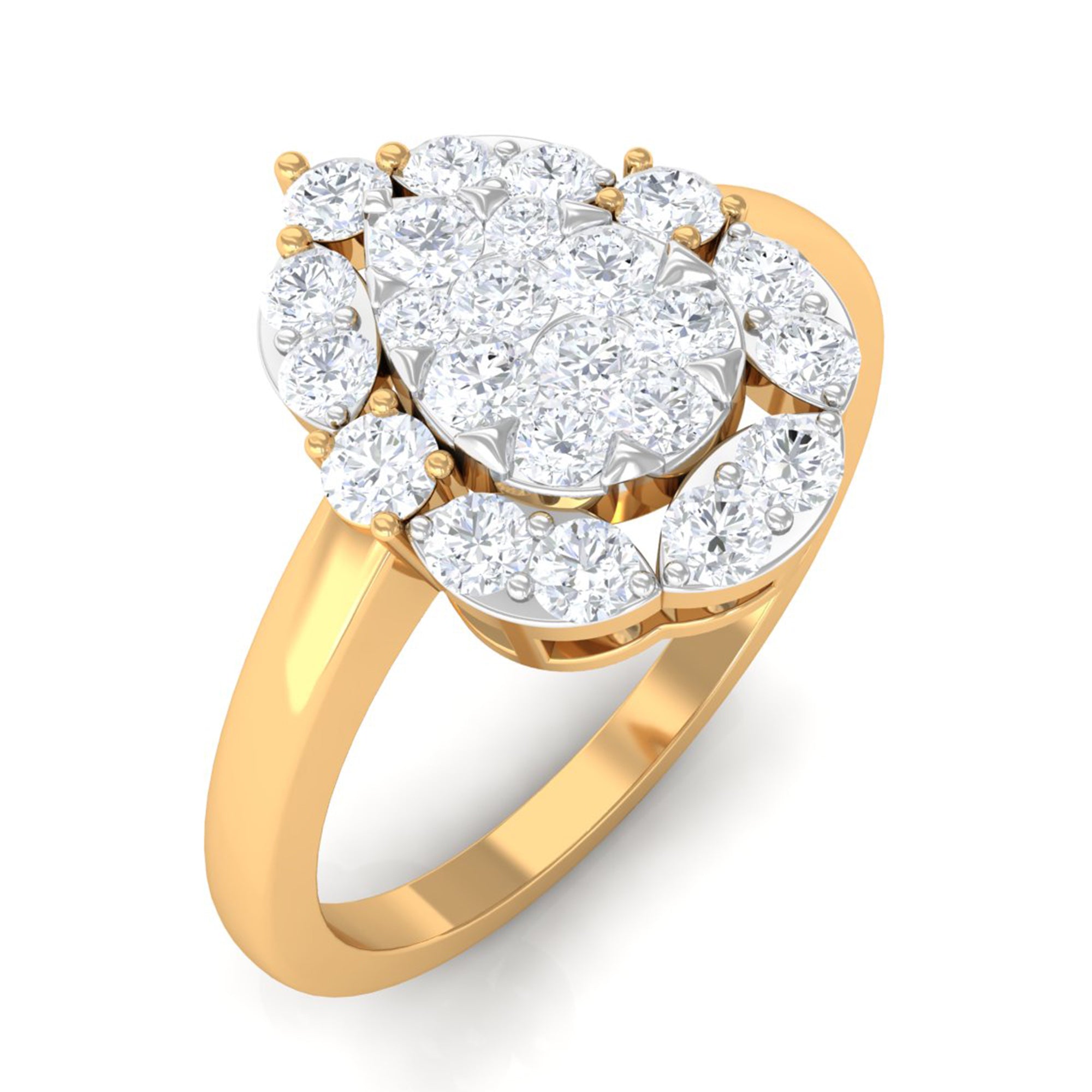 Cubic Zirconia Engagement Ring in Illusion Setting AAAA - Rosec Jewels