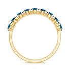 London Blue Topaz Half Eternity Band with Certificate AAA - Rosec Jewels