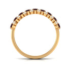 Real Garnet Diamond Half Eternity Wedding Anniversary Ring AAA - Rosec Jewels