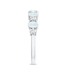 1.5 CT Alternate Moonstone and Diamond Semi Eternity Ring AAA - Rosec Jewels