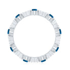 Oval Cut London Blue Topaz Designer Eternity Band with Diamond AAA - Rosec Jewels