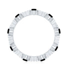 Certified Real Black Spinel Eternity Ring with Moissanite AAA - Rosec Jewels