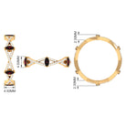 Natural Marquise Garnet Diamond Eternity Ring with Crossover Shank AAA - Rosec Jewels