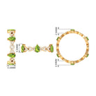 Peridot and Diamond Full Eternity Ring with Crossover Shank AAA - Rosec Jewels
